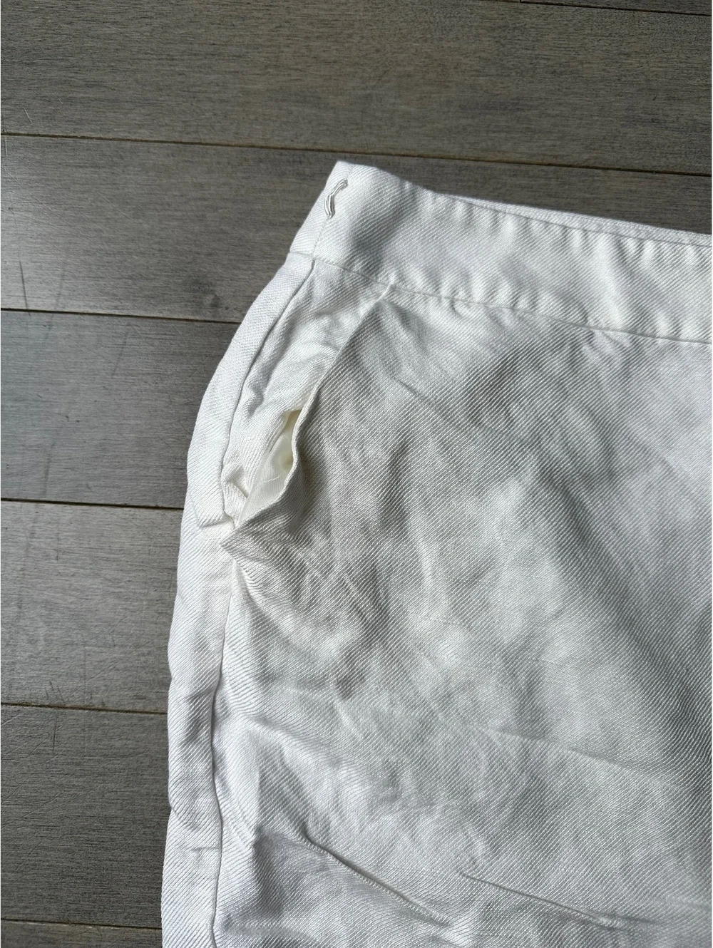 Women’s white tailored MNG sheer lining office pencil skirt knee length size 12